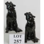 Two very rare black Royal Doulton Collie