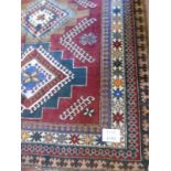 A Caucasion rug with three diamond motif