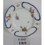 A Sevres hard paste plate, Circa 1780 wi