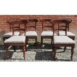 A set of six early Victorian mahogany fr