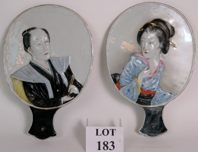 A pair of early 20th Century Japanese po