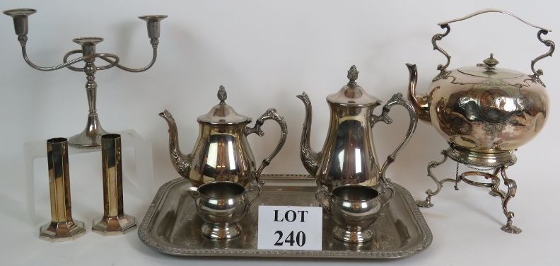 A 19th Century silver plated teapot and