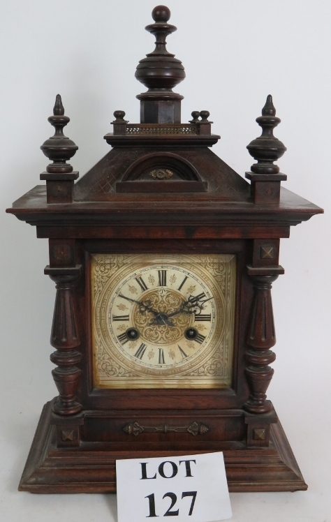 A late 19th Century Junghans oak cased s