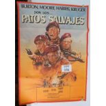 An original 1978 Warner Bros Spanish release movie poster for the film Wild Geese or Patos Salvajes,