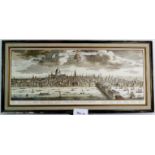 A good quality reproduction print of a Prospect of the City of London, by Johannes Kip, c1710.