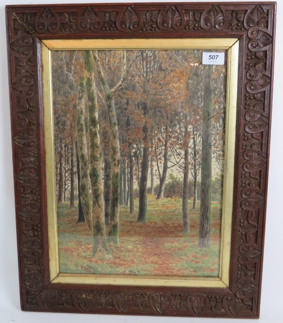 Attributed to Alfred R Mitchell (American, 1888-1972) - 'Wooded landscape', watercolour , signed,