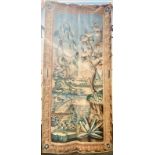 A stunning French Aubusson style tapestry, probably 19th Century, in luxurious verdure tones,