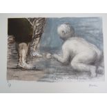 Henry Moore OM CH FBA (1898-1986) - 'Infant at mother's feet',