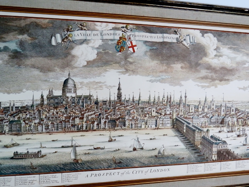 A good quality reproduction print of a Prospect of the City of London, by Johannes Kip, c1710. - Image 5 of 7