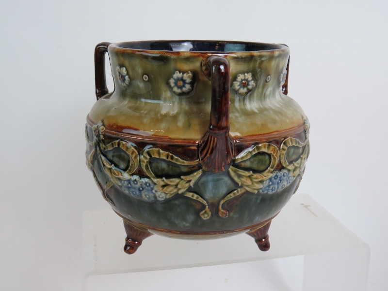A Doulton Lambeth stoneware covered bottle vase by Jane Hurst, - Image 6 of 12