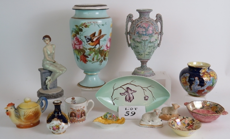 A selection of collectable ceramics including Staffordshire, Shelley, Royal Worcester, Coalport,