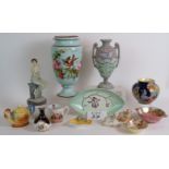 A selection of collectable ceramics including Staffordshire, Shelley, Royal Worcester, Coalport,