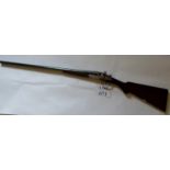 Very rare 16g sbs shotgun by Midland gun Company, hammer action with top lever, barrels 30",