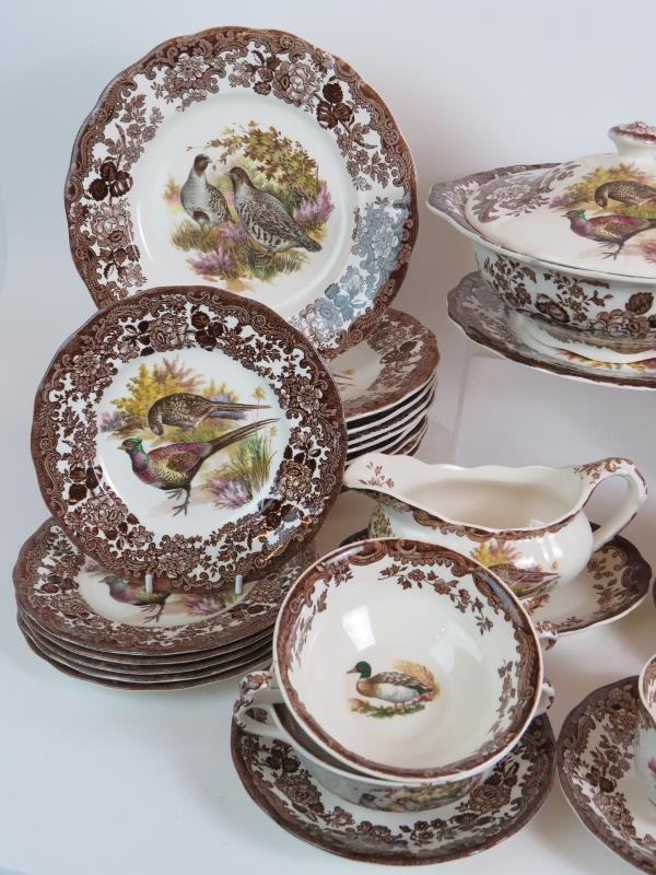 A 57 piece Palissey game series dinner and tea set including tureen, tea service, plates, platters, - Image 2 of 5