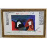 David Hockney (British, b 1937) - A colour printed Christmas card 1991, facsimile signature,