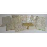 A fascinating collection of 17th, 18th & 19th Century documents relating to Glassenbury, Cranbrook,