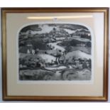 Graham Clarke (British, b 1941) - ;High Weald', large scale pencil signed limited edition etching,