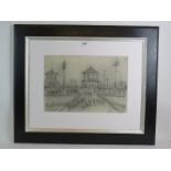 Attributed to Laurence Stephen Lowry RBA RA (1887-1976) - 'Bandstand', pencil drawing,