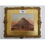 Frederick Edward Joseph Goff (1855-1931) - 'St Michael's Mount', watercolour, signed, titled,