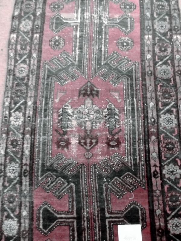 Early 20's Persian Hamadan runner on red ground, 267cm x 96cm. - Image 3 of 4