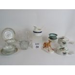 A miscellaneous selection of ceramics and glass including Royal Doulton Regalia, Limoges,