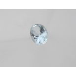 Natural Brazilian aquamarine, eye clean clarity, excellent cut,