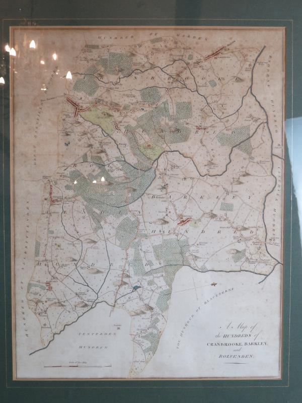 Three framed Kent topographical engravings, 2 of Eythorne and one of Cranbrook, - Image 2 of 6