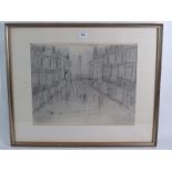 Attributed to Laurence Stephen Lowry RBA RA (1887-1976) - 'Pendlebury street scene', pencil drawing,