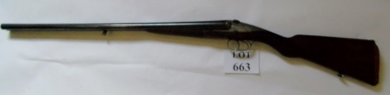 Darne Sst 1881. 12 bore side by side sliding Breech shotgun.