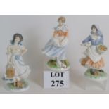 Three Royal Worcester Old Country Ways limited edition figurines, being A Farmer's Wife,