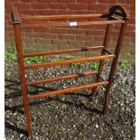 An early 20th Century mahogany towel rail.