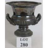 A heavy antique Britannia metal Campana