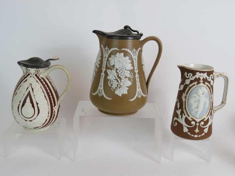 Six antique ceramic jugs including Crown - Image 2 of 10