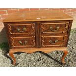 A 19th Century walnut chest of four draw