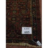 A small early 20th century Persian mat, 80cm x 58cm approx.