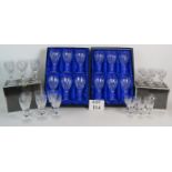 A suite of 36 Edinburgh Crystal hand cut glasses in original boxes consisting of 12 large wine,