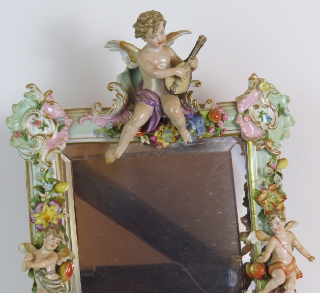 A 19th Century German porcelain framed b - Image 2 of 6