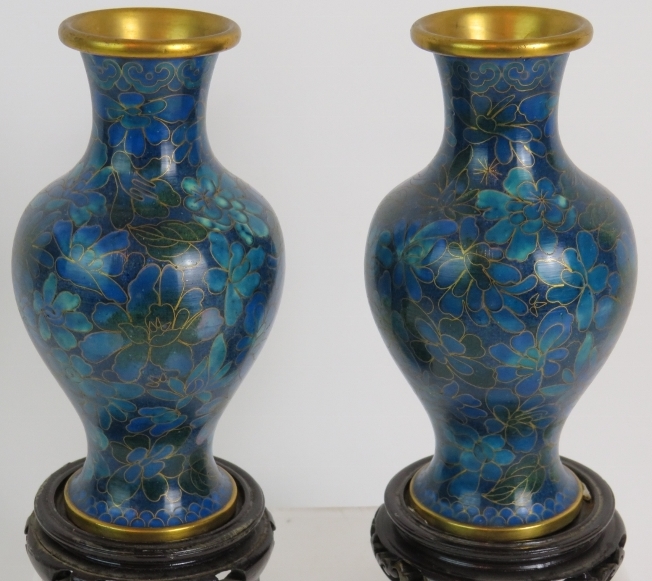 A pair of contemporary Chinese Cloisonné - Image 2 of 3