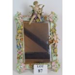 A 19th Century German porcelain framed b