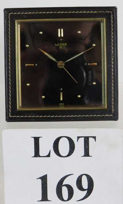 A Retro black leather cased Luxor 925 al