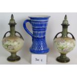 A pair of Sanford Ware ceramic vases and