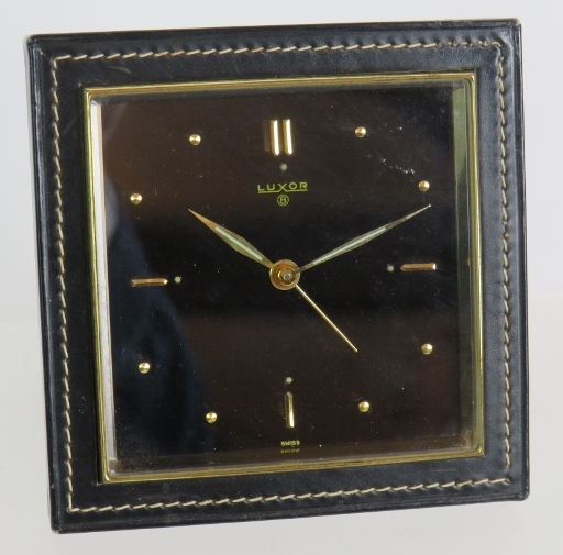 A Retro black leather cased Luxor 925 al - Image 2 of 6