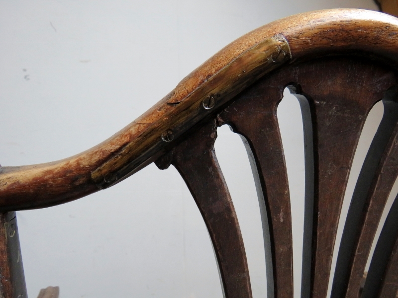 A Hepplewhite style mahogany elbow chair - Image 5 of 6