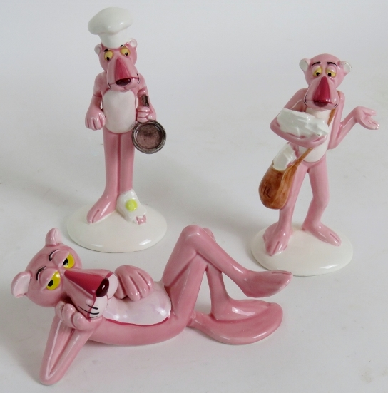 Seven 1980's ceramic Pink Panther figure - Image 4 of 5