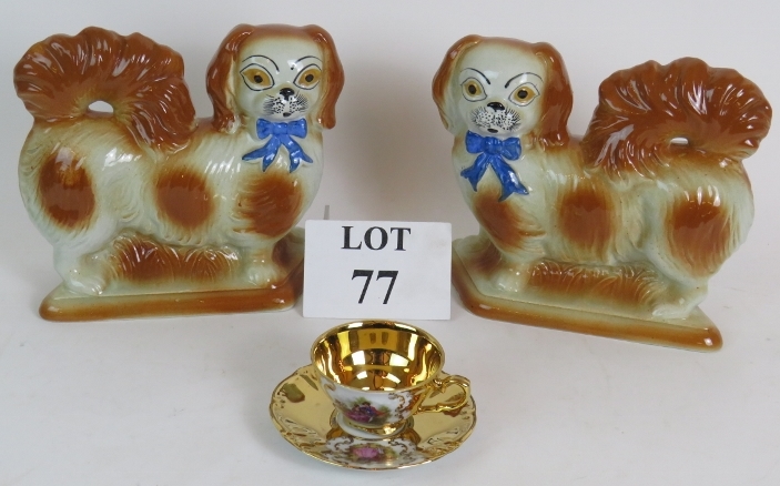 A pair of decorative Staffordshire Potte