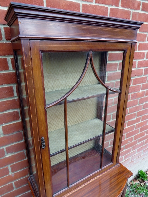 An Edwardian boxwood strung mahogany tal - Image 3 of 4