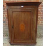 A 19th Century inlaid oak corner cabinet