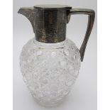 A good quality hobnail cut claret jug wi