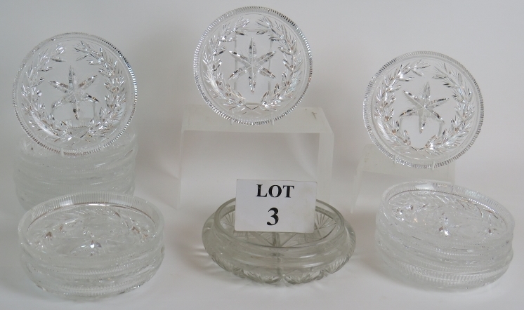 A set of 15 high quality cut crystal sha