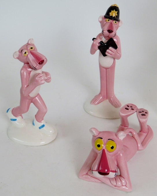 Seven 1980's ceramic Pink Panther figure - Image 3 of 5